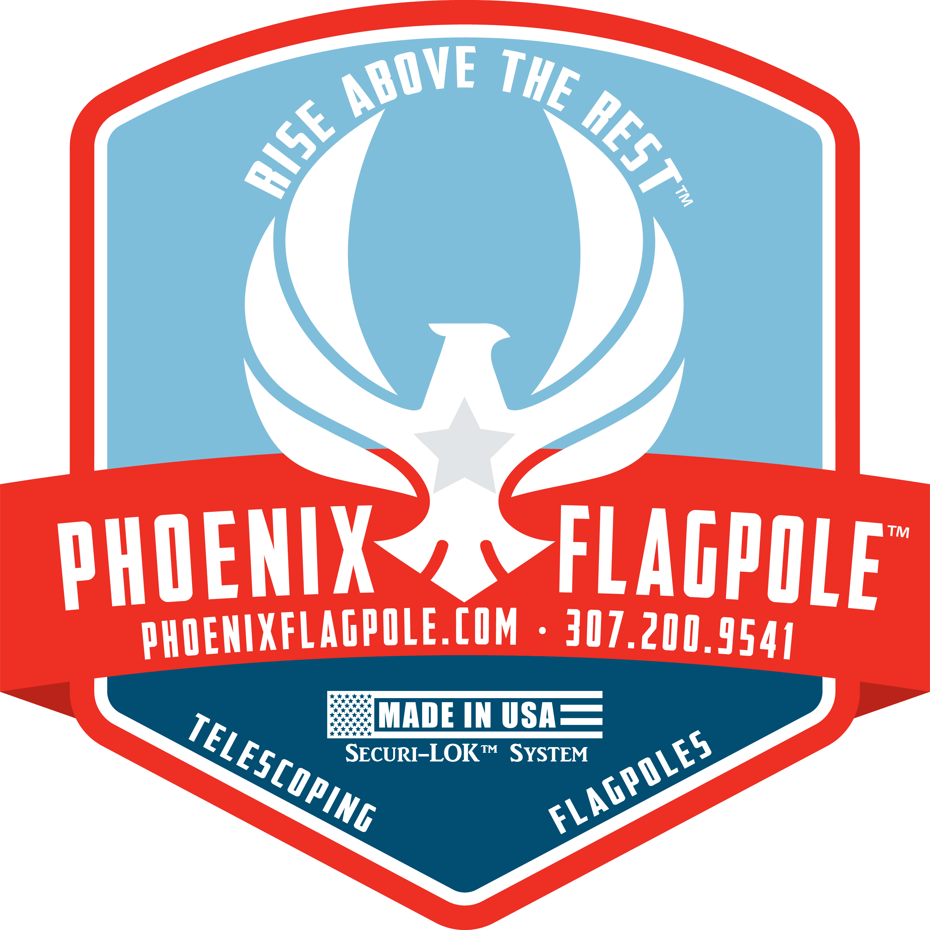 Phoenix Patriot Flagpole Kit — Solar Light & Eagle