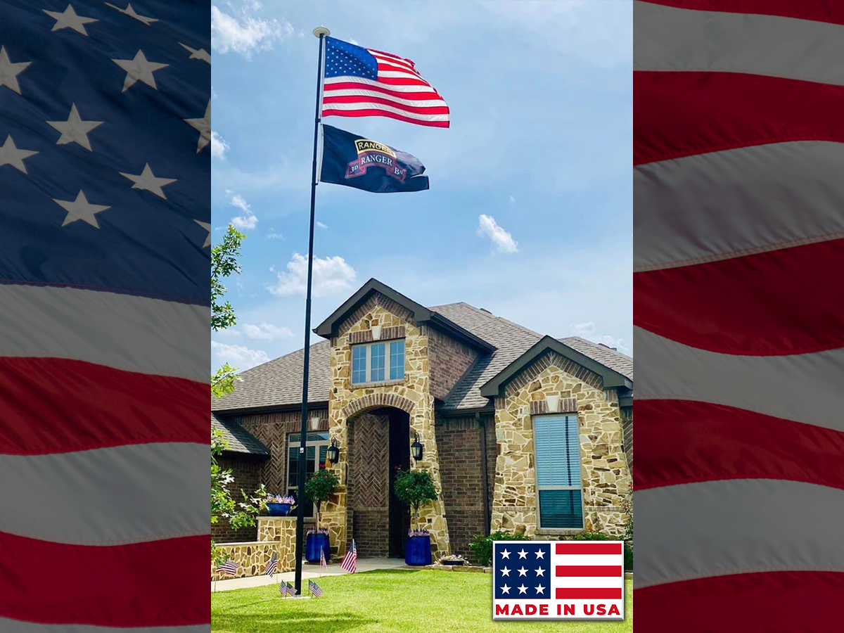 Real Phoenix flagpole installation at a customer home